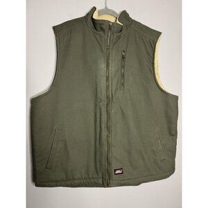 Dickies Men's Green Sherpa Lined Vest Men’s Size 2XL Gorpcore Workwear Outdoors